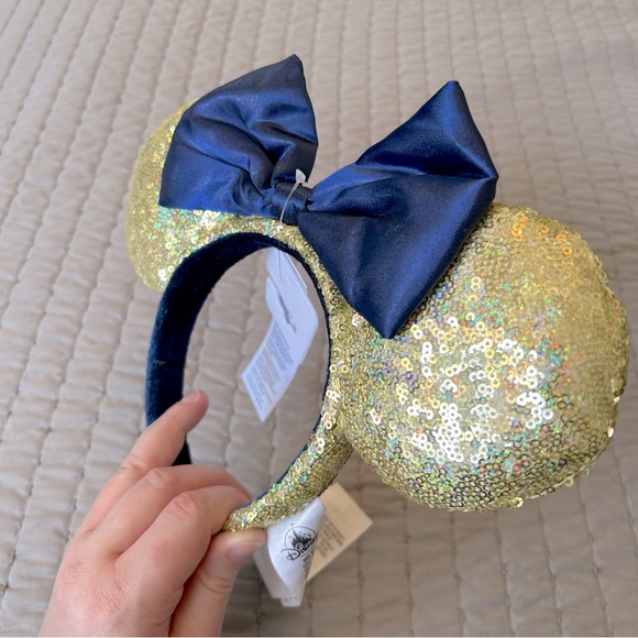 Disney Parks 50th Anniversary Gold & Blue Shimmer EARidescent Minnie Mouse Ears - Picture 5 of 5